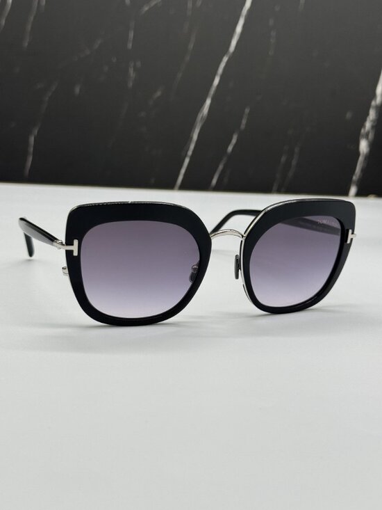 NEW TOM FORD VIRGINIA TF945 05B WOMEN BLACK SUNGLASSES TOM FORD FT0945/S main image 6